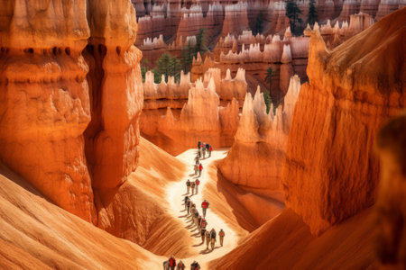 Immersing in Nature's Majesty: Hiking through Bryce Canyon National Park in Utah, USAの素材