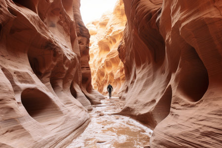 The Majestic Journey: Exploring the Slot Canyon Magic of Little Wild Horse Canyon at Gobelin State Pの素材