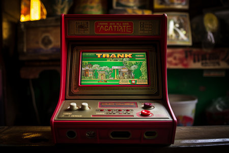 Unleash the Gaming Fun: Insert Ten Thai Baht Coin into Arcade Game and Let the Magic Begin!の素材