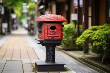 Japanese Mailbox Commemorating Uji City's 50th Anniversary Unveiled in Kyoto, Japanの素材