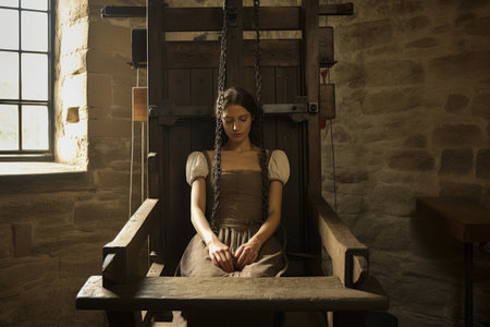 From Stocks to Showcases: Unveiling the Lady in Torture Device at Slot Loevestein Castleの素材