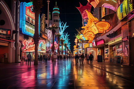 Fremont Street's Dazzling Display: Illuminating Las Vegas, Nevada on July 12, 2023の素材