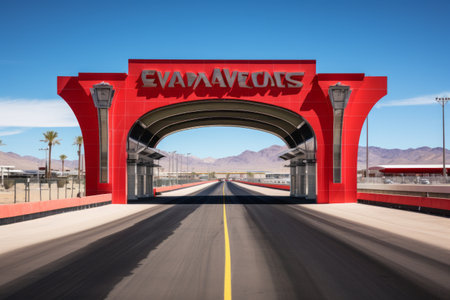 Excitement Accelerates: Unveiling the Entrance to Speed Vegas Racing Circuit in Las Vegasの素材