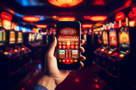 Triumph in the Palm: A Phone Mock-Up, Casino Slot Machine, and Gloryの素材