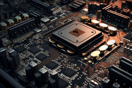 Exploring the Intricacies of Motherboard Socket and Electronic Componentsの素材