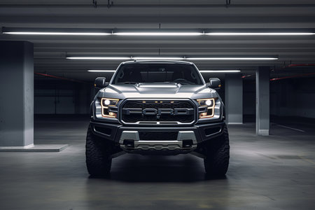 Power and Precision: The Ford Ranger Raptor T6 Dominates Munich's Modern Garageの素材
