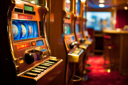 Winning Waves: A Close-Up of the Slot Machine Adventure in Norway's North Sea Cruise Casinoの素材