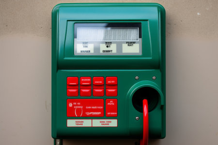 Multilingual Parking Payment Kiosk: Efficient Credit Card Transactions, Language Options, Quick Receの素材