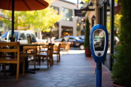 Fear of the Coronavirus Prompts Outdoor Dining and Parking Meter Precautionsの素材