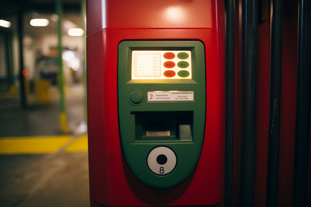 Multilingual Payment Solutions: User-friendly Parking Payment Kiosk Supports Credit Card Payments wiの素材