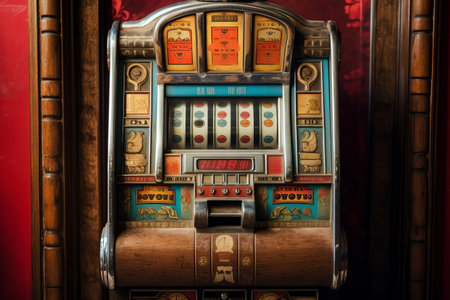 Captivating Snapshot: Vintage Slot Machine Unveiling Gaming Theme in Parma, Italyの素材