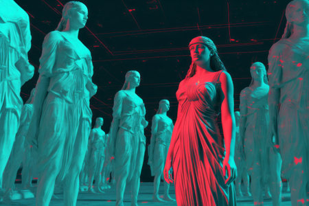 Glimpses of the Future: Exploring the 3D Anaglyph Effect, Covid-Mutants, and Quantum Vaccinの素材