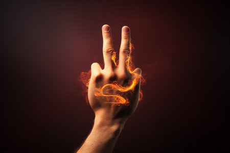 Embracing the Future: Exploring the Vibrant Concepts of New Year 2023 through Hand Signsの素材