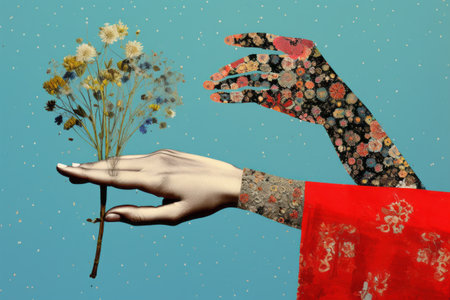 The Empowering Hand: A Symbol of Compassion and Generosity in Contemporary Artの素材
