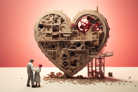 Heartfelt Construction: A Dynamic Duo Building Loveの素材