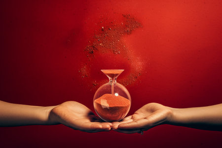 Time in Crisis: A Creative Collage depicting Inflation, Savings, and Financial Reducationの素材