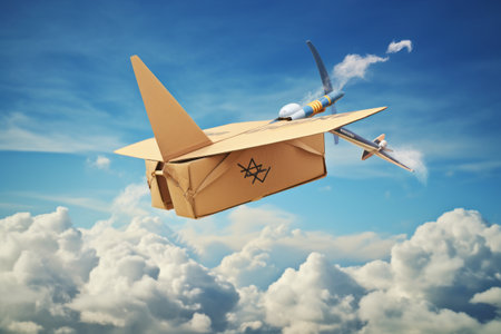 Flying through Creativity: Exploring the Online Shopping Realm with Art Collages and Swift Deliveryの素材