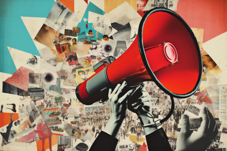 Echoes of Information: Exploring News, Propaganda, and Contemporary Collage Artの素材