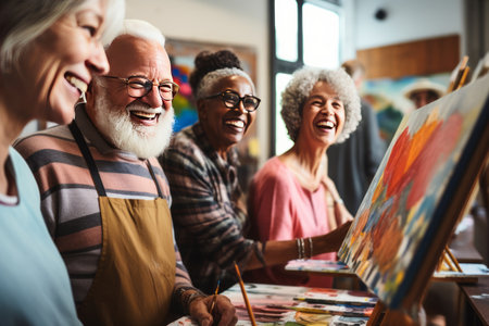 Embracing Creativity: The Joyful Journey of Art Therapy for Multiracial Seniorsの素材