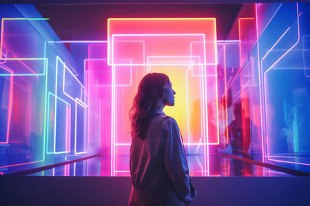 Futuristic Fluorescence: Immersive Retrowave Entertainment at Interactive Exhibitionsの素材