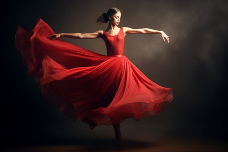 The Enchanting Elegance: Captivating Grace and Beauty of a Young Ballerinaの素材