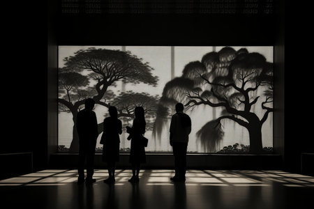 Gazing Into Artistic Beauty: A Captivating Moment at Sichuan Art Museum, Chengdu, Chinaの素材