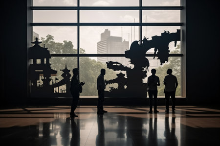 Captivating Silhouettes: Appreciating Art at the Sichuan Art Museum in Chengdu, Chinaの素材