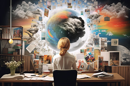 Unleashing the Power of Creativity and Inspiration: Exploring the Fusion of Art Collage and Businessの素材