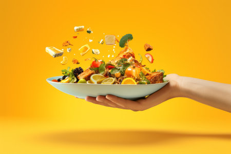 The Social Media Dish: A Contemporary Art Collage Depicting Human Hand Opening the Door to Internetの素材