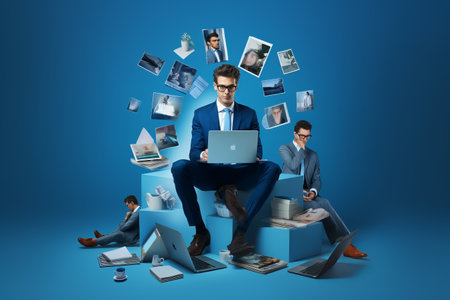 Blending Tradition and Modernity: The Busy Daily Routines of Young Men in Managerial Rolesの素材