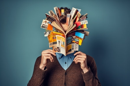 Bulb-faced High School Student: A Creative Poster Collage of Weirdness and Brilliant Ideasの素材