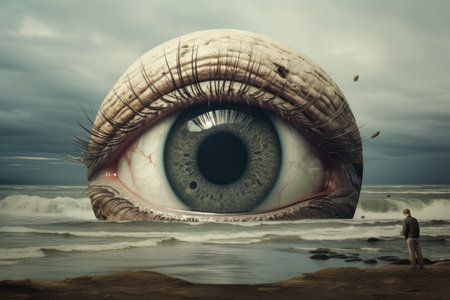 The Enigmatic Allure: An Eye in the Realm of Mas Surrealismの素材