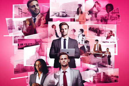 Unconventional Collage: Breaking Office Stereotypes - Art, Finance, Careers, and Teamwork Uniteの素材