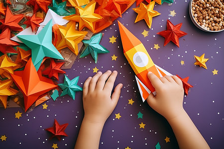 Capturing Imagination: Unleashing Creativity with Paper Craft Rocketsの素材