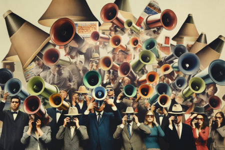 Echoes of the Mind: A Surreal Collage Reflecting Social Issues and Mental Health in Contemporary Artの素材