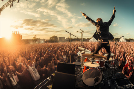 Stage Spectacle: Mesmerizing the Masses with a Music Festival Extravaganzaの素材