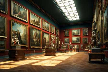 Inspiring Interactions: Exploring the Artistic Realm in a Museum Roomの素材