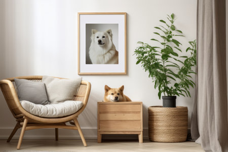Scandinavian Serenity: A Stylish Home Interior with Elegant Accessories and Natural Elementsの素材