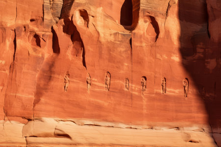 Crimson Elegance: The Enchanting Shadows of Photography on Utah's Red Sandstone Canyon Wallsの素材