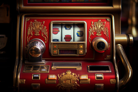 Unveiling the Intricate Details of a Slot Machine: A Stunning Close-Upの素材