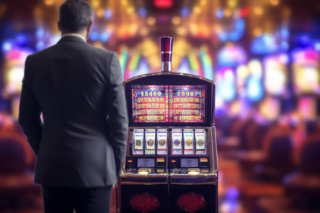 Captivating Chaos: Exploring the Mind of a Slot Machine Gambler amidst the Lure of a Casinoの素材