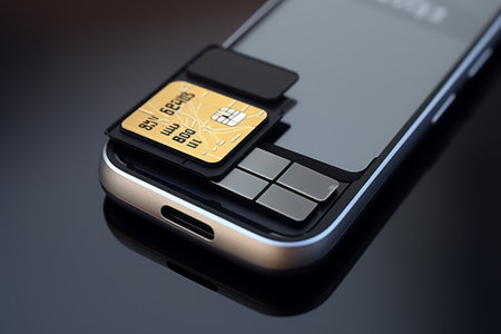 The Ultimate Convenience of Dual Nano SIM Slots, Micro SD Drive, and Metal Key on Sleek Grey Smartphone Backgroundの素材