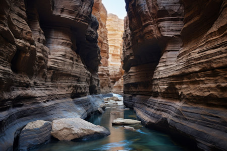 Nature's Transformation: Witness the Magnificent Shallow Slot Canyon of Smoky Creek in Big Bend Natiの素材
