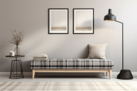 Cozy Yet Chic: Transform Your Living Room with a Soft Plaid Benchの素材