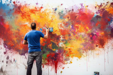 Vibrant Expressions: Unveiling Modern Urban Art with Colorful Graffitiの素材