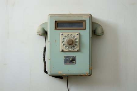 Connecting Communication: The Telephone Port on the White Wallの素材