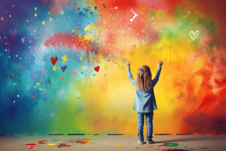 The Joyful Journey: Exploring Artistry and Learning Through Playful Paintingの素材