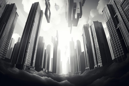 Imagined Metropolis: An Artistic Journey into Retro Futurismの素材