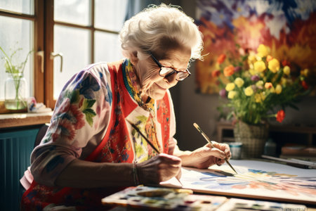 A Vivid Portrait: Embracing Artistic Passions in the Nursing Homeの素材