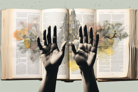 Unleashing the Quest for Knowledge: A Dynamic Art Collage Symbolizing the Spirit of Educationの素材